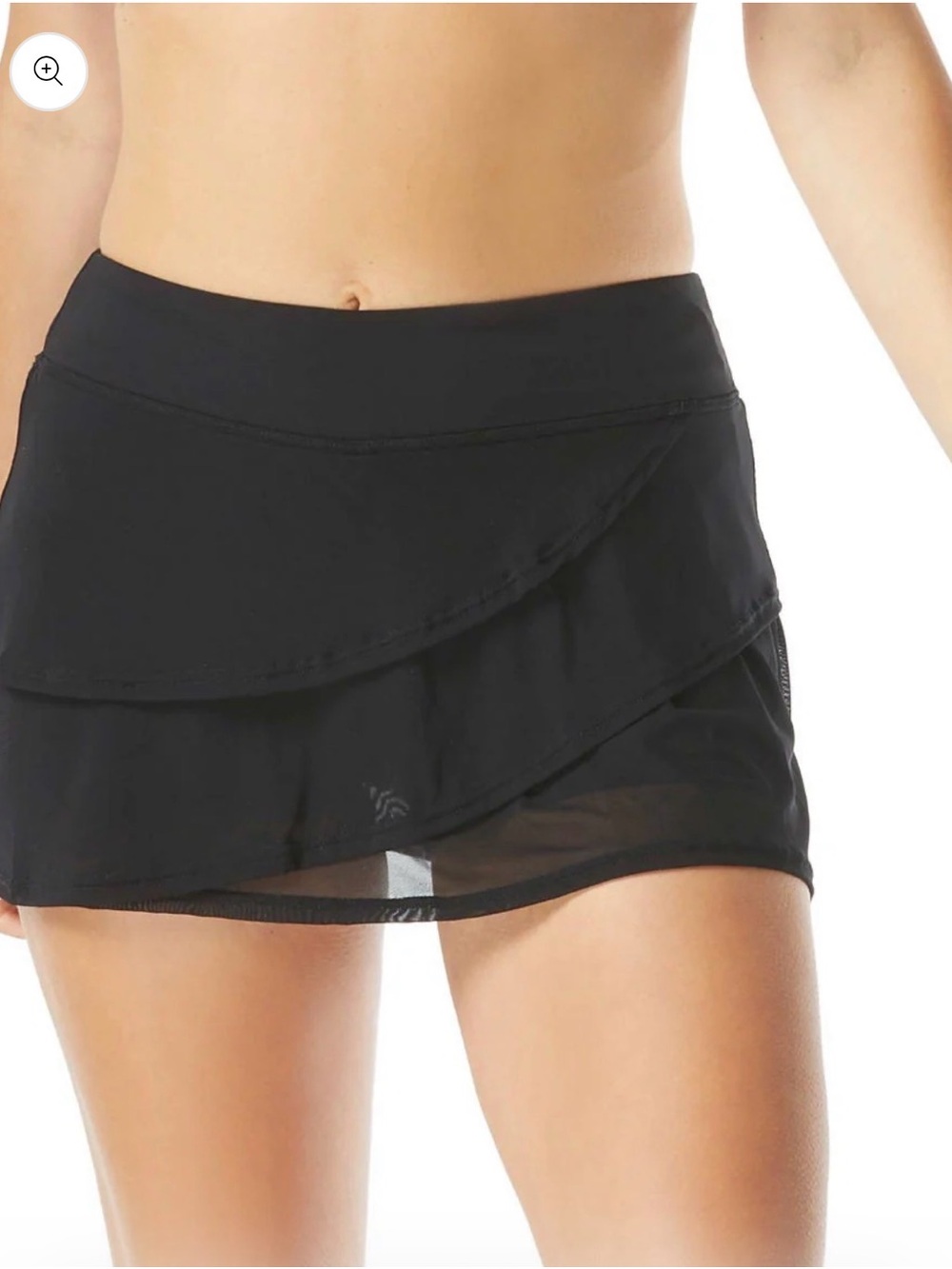 Coco Reef Black Swim Skirt Bikini Bottom Bra Sized XL Ruffle Swimwear